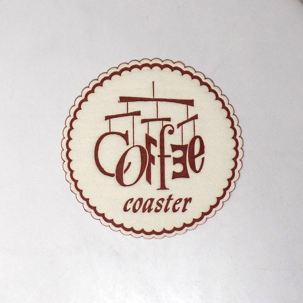 Vintage Woolworth Happy Home Disposable Paper Coasters - Coffee Text, set of 11